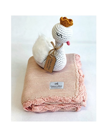 Κουβέρτα Πλεκτή Αγκαλιάς Dusty Pink