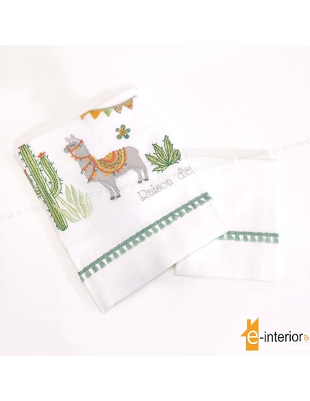 Σετ Σεντόνια Κούνιας Hello Lama - Orange