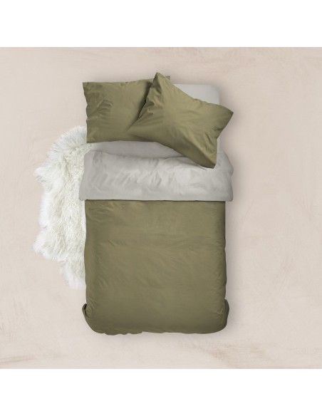 Παπλωματοθήκη Μονόχρωμη Solid Διπλή Puce-Grey 220 x 240 cm