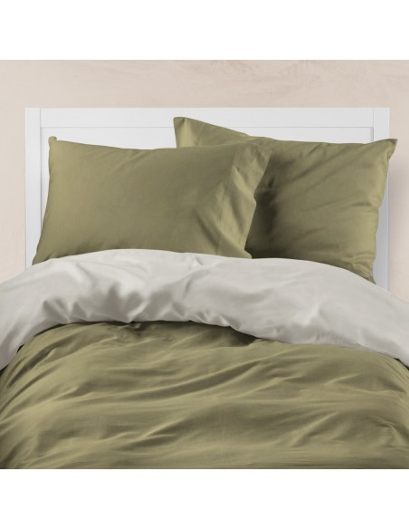 Παπλωματοθήκη Μονόχρωμη Solid Διπλή Puce-Grey 220 x 240 cm