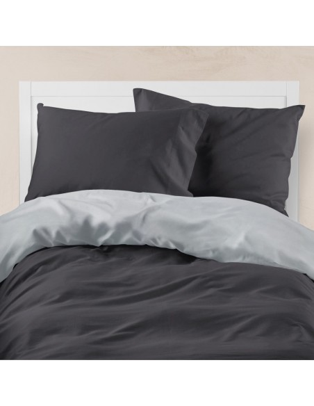 Παπλωματοθήκη Μονόχρωμη Solid Διπλή Puce-Grey 220 x 240 cm