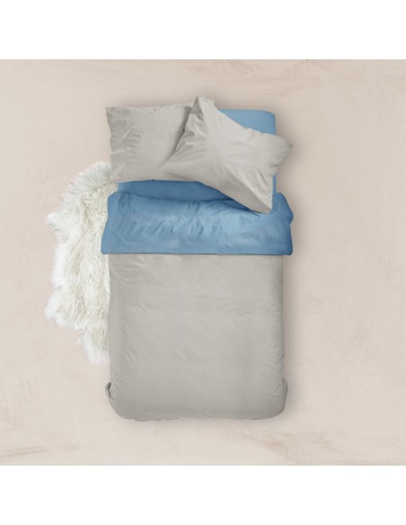 Παπλωματοθήκη Μονόχρωμη Solid Διπλή Puce-Grey 220 x 240 cm