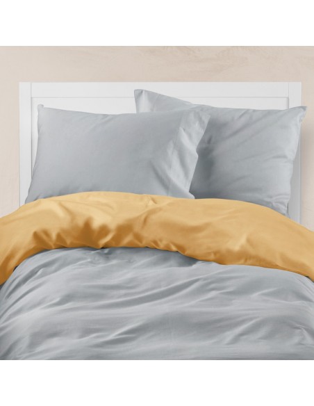 Παπλωματοθήκη Μονόχρωμη Solid Διπλή Puce-Grey 220 x 240 cm