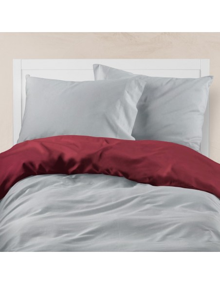 Παπλωματοθήκη Μονόχρωμη Solid Διπλή Puce-Grey 220 x 240 cm