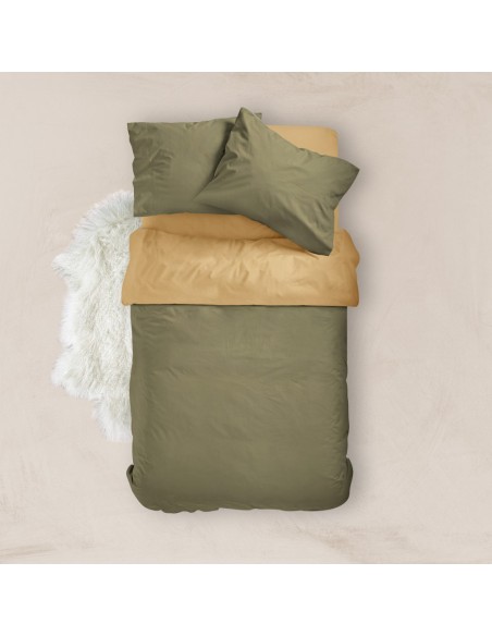 Παπλωματοθήκη Μονόχρωμη Solid Διπλή Puce-Grey 220 x 240 cm