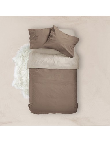 Παπλωματοθήκη Μονόχρωμη Solid Μονή Καφέ-Μπεζ...