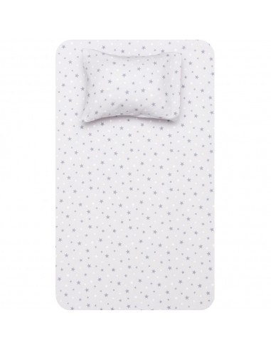 Σεντόνια Κούνιας Φανελένια Σετ Αστεράκια Γκρι...