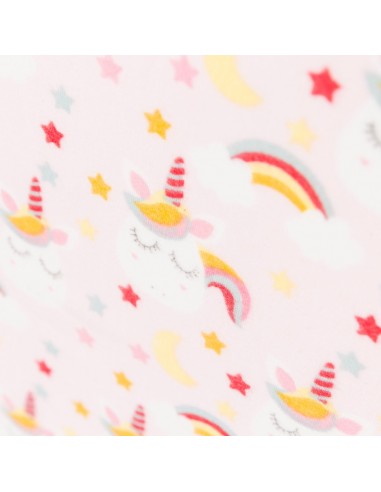 Σεντόνια Κούνιας Φανελένια Σετ Unicorn Ροζ  2...