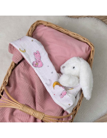 Κουβέρτα Αγκαλιάς Bunny Ροζέ 80 x 110 cm