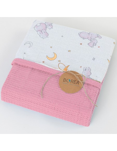 Κουβέρτα Αγκαλιάς Bunny Ροζέ 80 x 110 cm