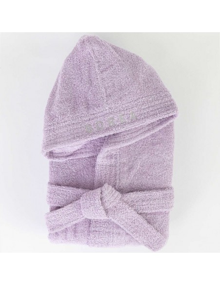 Μπουρνούζι Εφηβικό Με Κουκούλα Teenager Λιλά  15-16  (ΦΟΡΜΑ ΓΙΑ 12-13 ΕΤΩΝ)