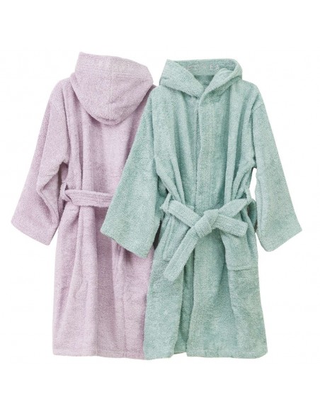 Μπουρνούζι Εφηβικό Με Κουκούλα Teenager Λιλά  15-16  (ΦΟΡΜΑ ΓΙΑ 12-13 ΕΤΩΝ)