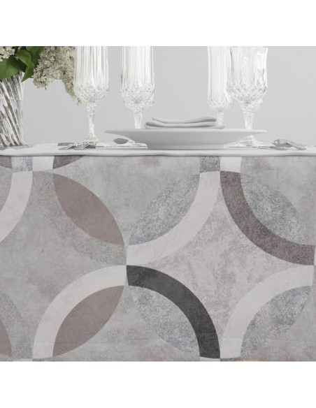 Τραπεζομάντηλο Κύκλοι 140x180 Γκρι 140 x 180 cm