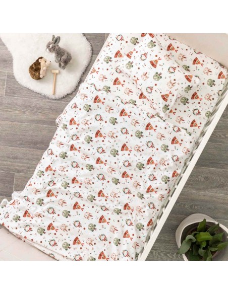 Σεντόνια Κούνιας Φανελένια Σετ Indian Bear Βεραμάν  2  120 x 160 cm + 30 x 40 cm