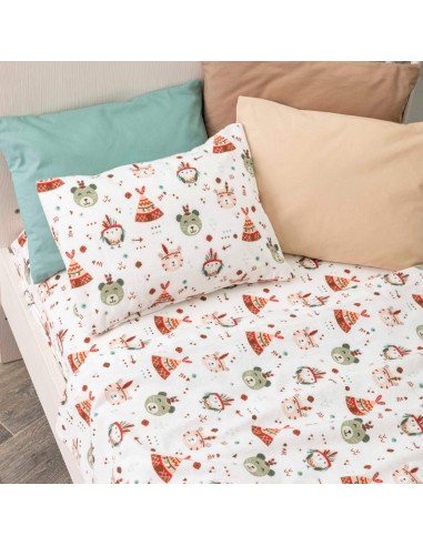 Σεντόνια Κούνιας Φανελένια Σετ Indian Bear...