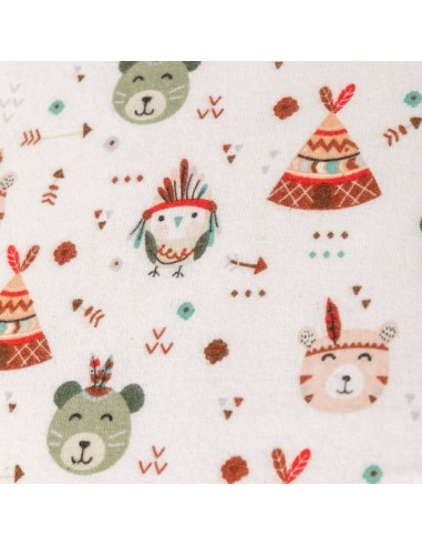 Σεντόνια Κούνιας Φανελένια Σετ Indian Bear...