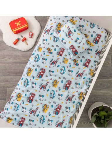 Σετ Σεντόνια Κούνιας Φανελένια Πυροσβεστική...