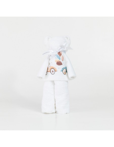 Πετσέτα Αρκουδάκι Αυτοκινητάκι Λευκό 50 x 90 cm