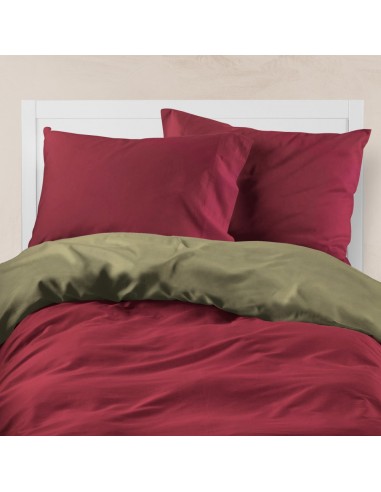 Παπλωματοθήκη Μονόχρωμη Solid Διπλή Χακί-Γκρι...