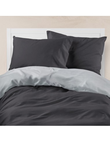 Παπλωματοθήκη Μονόχρωμη Solid Διπλή Χακί-Γκρι...