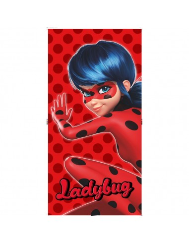 Πετσέτα Θαλάσσης Βαμβακερή Βελούδινη Ladybug 320gsm Κόκκινο 70 x 140 cm