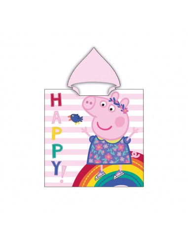 Παιδικό πόντσο Microfiber Peppa Pig Ροζ 55 x 110 cm