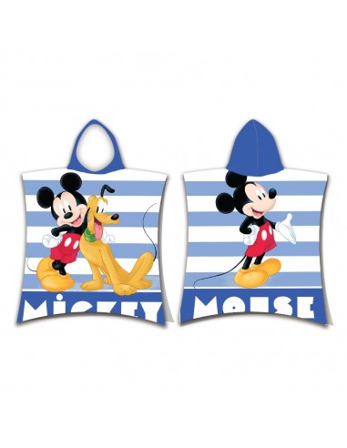 Παιδικό πόντσο Microfiber Mickey Μπλε 50 x 115 cm