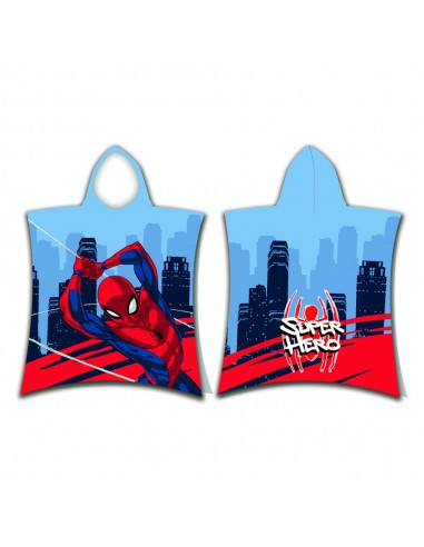 Παιδικό πόντσο Microfiber Spiderman Μπλε 50 x 115 cm