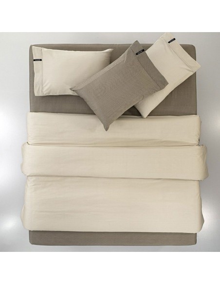 Σεντόνι Βαμβακοσατέν Υπέρδιπλο Με Λάστιχο Για Στρώμα 160X200+35 Minimal Natural
