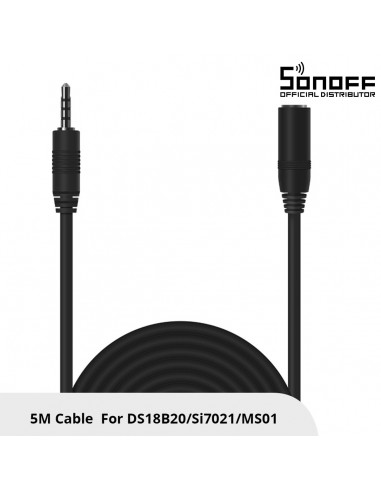 GloboStar® 80038 SONOFF AL560-R2 - 5M Sensor Extension Cable for DS18B20 & Si7021 & MS01 Models