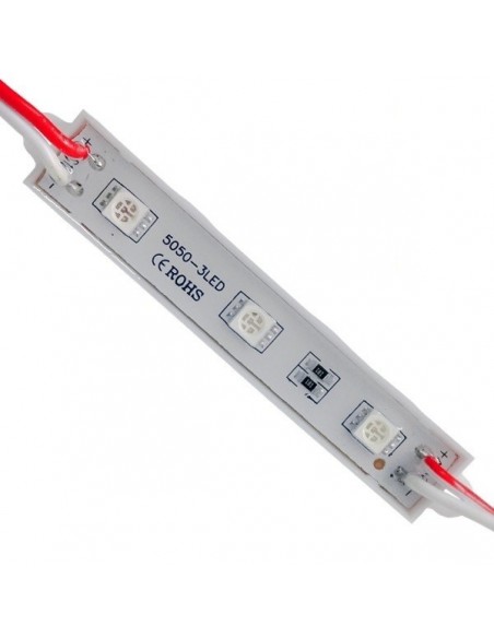 20 Τεμάχια x LED Module 3 SMD 5050 0.8W 12V 50lm IP65 Αδιάβροχο Κόκκινο GloboStar 65002
