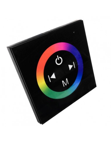 LED RGB Controller Μαύρο Τοίχου Αφής 12v (144w)...