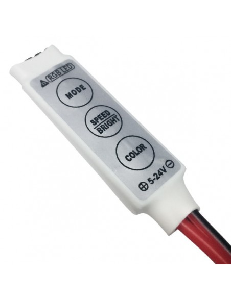 LED RGB Controller με Καλώδιο 5v (30w) - 12v (72w) - 24v (144w) DC GloboStar 77412