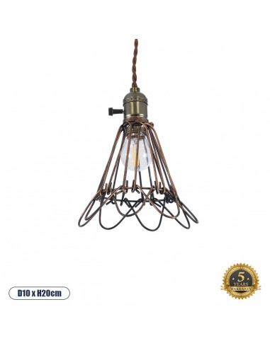 GloboStar® FLOWER IRON RUST 01180 Vintage...