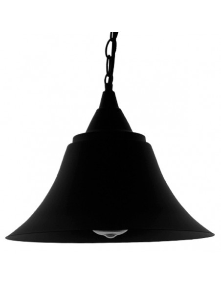 GloboStar® CLOCHER 01041 Vintage Industrial Κρεμαστό Φωτιστικό Οροφής Μονόφωτο 1 x E27 Μαύρο Μεταλλικό Καμπάνα Φ29 x Y34cm