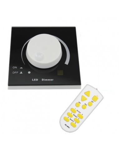 Ασύρματο LED Dimmer Τοίχου Μαύρο 220v (200w)...