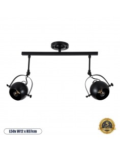 GloboStar® CANNES 01081 Μοντέρνο Φωτιστικό Οροφής Δίφωτο...