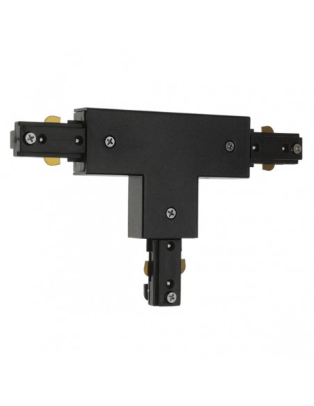 Διφασικός Connector 3 Καλωδίων Συνδεσμολογίας Ταφ (Τ) για Μαύρη Ράγα Οροφής GloboStar 93132