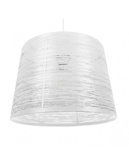 GloboStar® ACCADEMIA 01557 Μοντέρνο Industrial Κρεμαστό Φωτιστικό Οροφής Μονόφωτο 1 x E27 Μεταλλικό Λευκό Καμπάνα Φ35 x Υ25cm