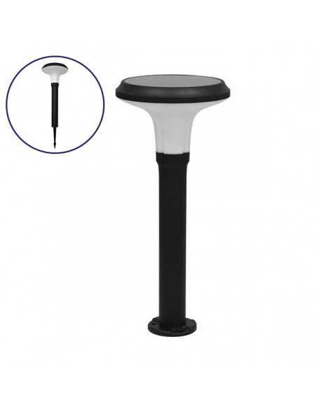 Αυτόνομο Αδιάβροχο IP65 Ηλιακό Φωτοβολταϊκό Φωτιστικό Κολωνάκι Κήπου 60cm LED 10W με Ανιχνευτή Κίνησης και Αισθητήρα Νυχτός Ψυχρό Λευκό 6000k GloboStar 12115