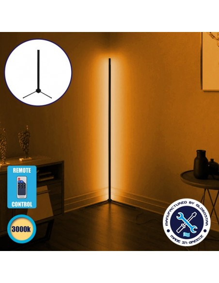 Μοντέρνο Minimal Επιτραπέζιο Μαύρο Φωτιστικό 50cm LED 8 Watt με Ασύρματο Χειριστήριο RF & Dimmer Θερμό Λευκό 3000k GloboStar ALIEN Design GLOBO-50-3