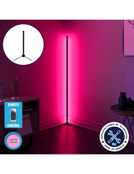 Μοντέρνο Minimal Επιτραπέζιο Μαύρο Φωτιστικό 50cm LED 8 Watt με Ασύρματο Χειριστήριο RF & Dimmer Ροζ GloboStar ALIEN Design GLOBO-50-7