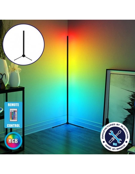 Μοντέρνο Minimal Επιτραπέζιο Μαύρο Φωτιστικό 50cm LED 8 Watt με Ασύρματο Χειριστήριο RF & Dimmer RGB Πολύχρωμο GloboStar ALIEN Design GLOBO-50-8