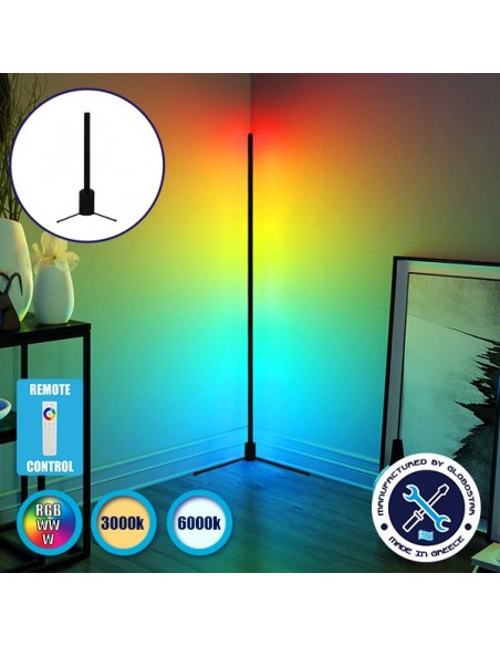 Μοντέρνο Minimal Επιτραπέζιο Μαύρο Φωτιστικό 50cm LED 10 Watt με Ασύρματο Χειριστήριο 2.4G RF & Dimmer RGBW+WW Πολύχρωμο - Ψυχρό - Ημέρας - Θερμό GloboStar ALIEN Design GLOBO-50-9