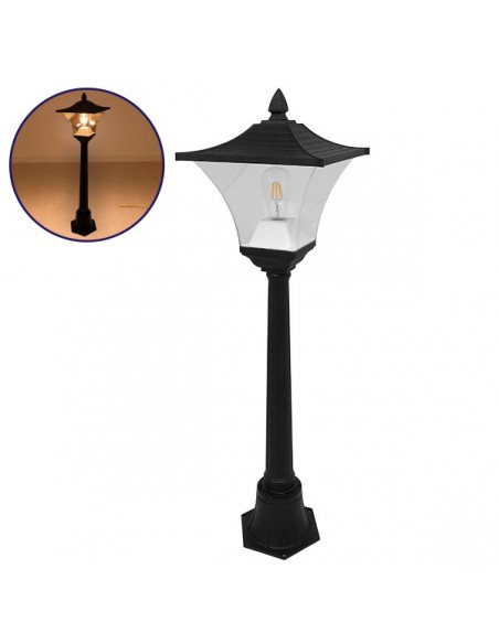 Αδιάβροχο IP65 Φωτιστικό Κολωνάκι Κήπου 32x32x109cm με Βάση E27 230v GloboStar 12148