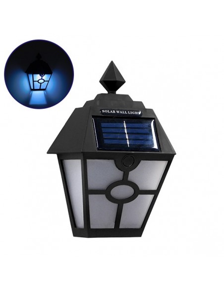 Αυτόνομο Αδιάβροχο IP65 Ηλιακό Φωτοβολταϊκό Φωτιστικό LED 1W με Αισθητήρα Νυχτός Ψυχρό Λευκό 6000k GloboStar 50015