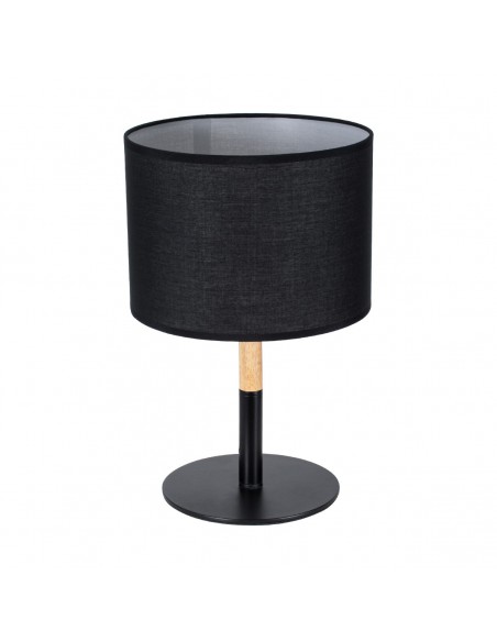 GloboStar® BRONX 01519 Μοντέρνο Επιτραπέζιο Φωτιστικό Πορτατίφ Μονόφωτο 1 x E27 Μαύρο Μεταλλικό με Καπέλο Φ25xY40cm