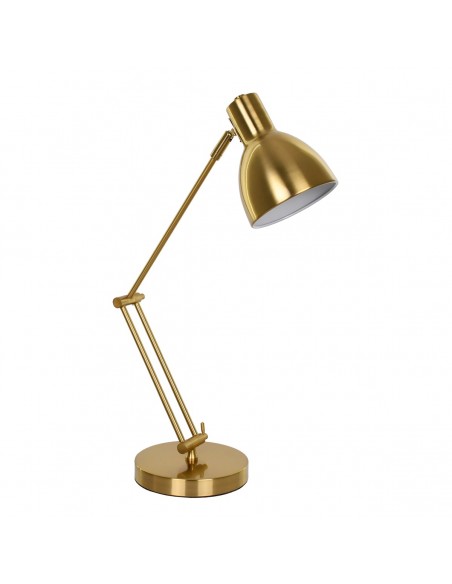 GloboStar® ZETO 00836 Μοντέρνο Επιτραπέζιο Φωτιστικό Γραφείου Μονόφωτο Μεταλλικό Χρυσό Φ13 x Μ17 x Π17 x Υ72cm