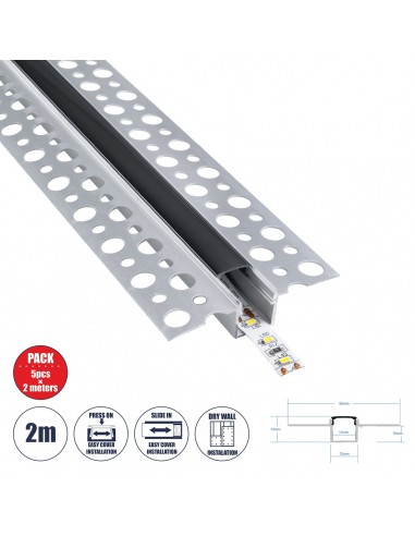 GloboStar® PLASTERBOARD-PROFILE 70839-2M Προφίλ...