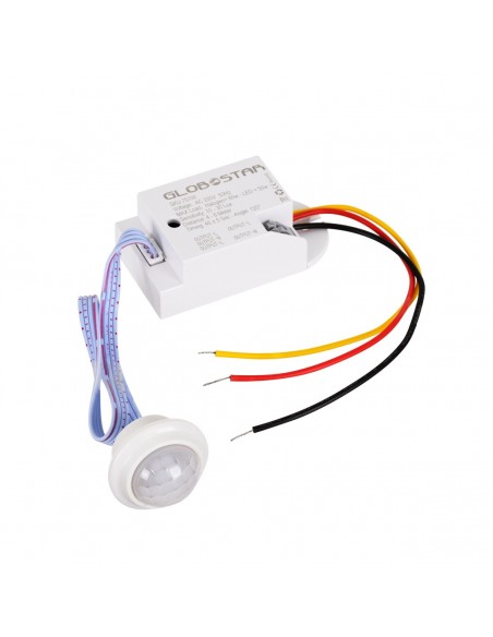 GloboStar® 75700 Χωνευτός PIR Ανιχνευτής-Αισθητήρας Κίνησης 360° 6m Motion Sensor AC 230V Max 800W